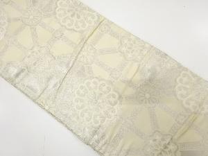 アンティーク　華紋に斜め格子模様織り出し　全通袋帯（材料）